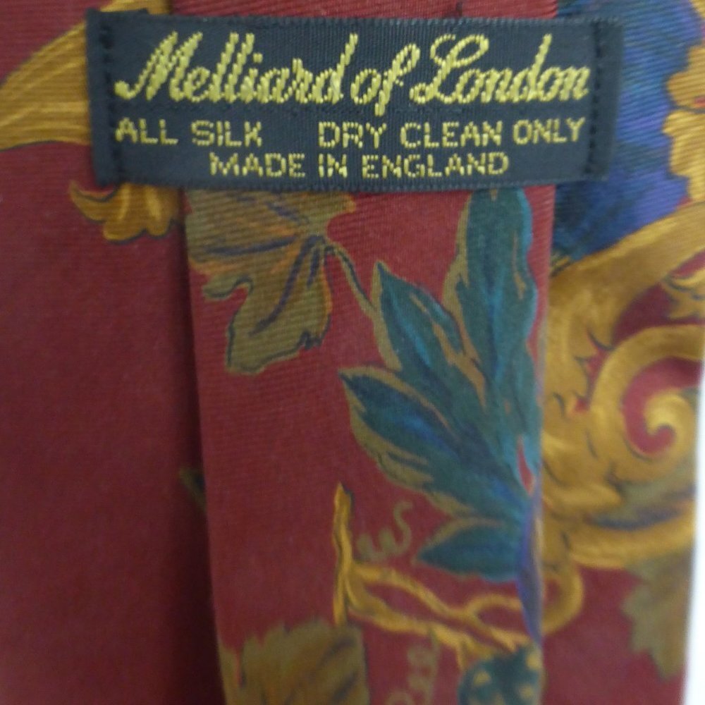 MELLIARD OF LONDON, Made In Englad, All Silk Neck Tie